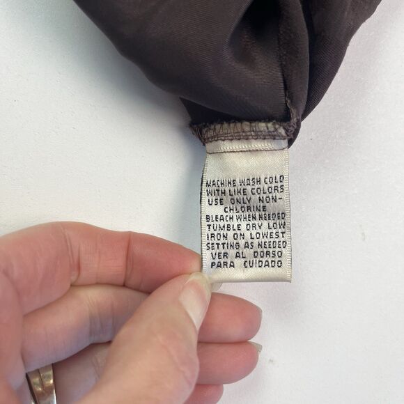 Vintage Leopard Sheer Tunic Top sz S Button Front Brown Mobwife Whimsigoth Fairy - Picture 8 of 8